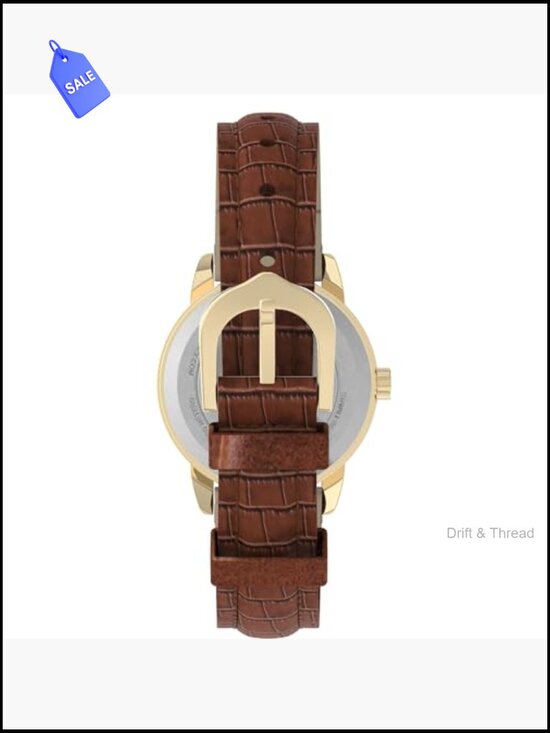 Easy Reader Watch with Indiglo Backlight, Genuine Leather Strap main image 4